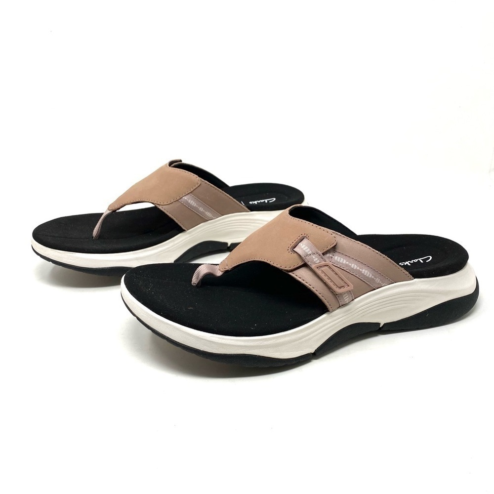 Clarks Women's Wave 2.0 Leather Sandal Dusty Pink Combination - Picture 2 of 8